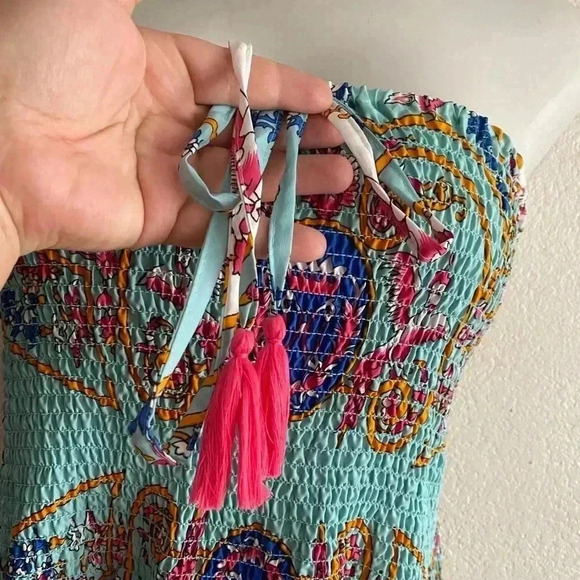 🆕Gippsy Blu Bohemian Multi Print Multicolor Maxi Tube Dress 2X🆕 - Picture 4 of 9